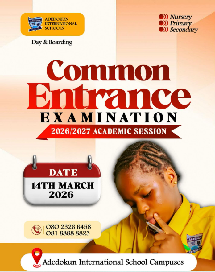 Adedokun International School Entrance Exam 2026